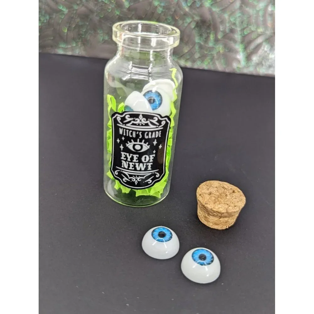 Target Bullseye Halloween 2021 Set of 8 Mini Filled Potion Glass Bottles Glitter
